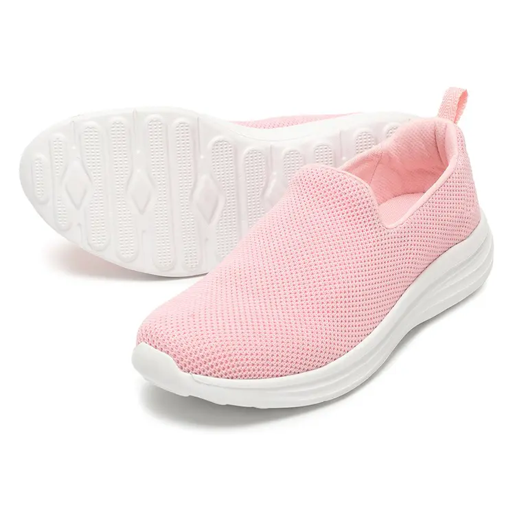 China New Fashion Style Hot Sales Men Women Sneakers Knitted Fabric Lightweight Casual Shoes Men Featured Image